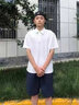 安初夏冰絲純色POLO衫男士短袖夏季韓版寬松翻領(lǐng)半袖衣服男裝時尚打底衫 深灰色+白色 XL【120-140斤】 曬單實拍圖