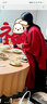 沐夏朵披肩女秋冬外搭媽媽龍鳳呢毛呢大衣斗篷式上衣2023春秋季小個(gè)子 酒紅色 +配飾 均碼(適合所以體質(zhì)) 曬單實(shí)拍圖
