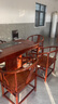 安邸 紅木家具 非洲花梨（學(xué)名:刺猬紫檀）實(shí)木新中式泡茶桌 辦公室茶桌功夫茶臺茶藝桌椅組合 茶桌 1.76米茶桌+1豪華主人椅+4圈椅 曬單實(shí)拍圖