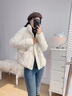 Olrain歐芮兒杏色羽絨服女冬季新款寬松白鴨絨面包服外套女 米白色 M 曬單實(shí)拍圖