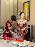 泰勒馬丁絲絨秀禾服新娘婚紗2025新款秋冬結(jié)婚禮服古裝嫁衣敬酒服龍鳳褂 8188 L 曬單實(shí)拍圖