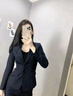 簡蜓職業(yè)裝套裝女工作服外套春秋新款高級西裝酒店經(jīng)理大學(xué)生面試正裝 黑西裝+白襯衫+褲子 L 【97-107斤左右】 曬單實拍圖