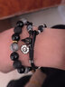 古西GUXI【渡鴉】復古黑曜石手鏈男高級感手串珠小眾手繩個(gè)性禮物飾品 S碼 推薦手圍15-16cm 曬單實(shí)拍圖
