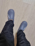 回力洞防水棉拖鞋男士包跟秋冬季全包毛拖鞋加絨厚底外穿保暖棉鞋男冬天 灰藍 44-45 (適合43-44) 曬單實(shí)拍圖