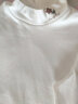 真维斯（JEANSWEST）打底衫女秋冬季新款长袖t恤加厚立领打底上衣内搭气质修身高级感 白色 一朵小红花_K L 实拍图