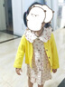 G.DUCKKIDS小黃鴨女寶寶春秋裝兩件套裝0-5歲女童長(cháng)袖連衣裙碎花小外套棉質(zhì) 櫻桃裙兩件套黃色- 90 建議身高80-85- 曬單實(shí)拍圖