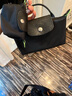 瓏驤（LONGCHAMP）女包LE PLIAGE GREEN  迷你零錢(qián)包耳機包送女友生日禮物 黑色30016919001 曬單實(shí)拍圖