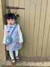幼歌（YOUGE）新年【年服】嬰幼兒龍年冬款復古國風(fēng)背心連衣裙甜美碎花A字裙潮 藍色小花包 均碼 曬單實(shí)拍圖