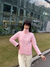 西域駱駝（VANCAMEL）抓絨衣女男防風(fēng)保暖搖粒絨開(kāi)衫情侶雙面穿珊瑚絨學(xué)生外套加絨衛衣 KY1008S橡皮粉-女 M 曬單實(shí)拍圖