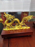 錦呈祥祥龍獻(xiàn)瑞銅龍擺件辦公室客廳玄關(guān)十二生肖龍裝飾喬遷開業(yè)禮品 祥龍獻(xiàn)瑞黃銅配胡桃木底座 曬單實(shí)拍圖