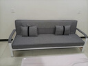 華萊德沙發(fā)床兩用可折疊多功能沙發(fā)家用出租房小戶(hù)型單雙人沙發(fā)床經(jīng)濟型 中灰-耐用棉麻 【含扶手長(cháng)1.3洣】無(wú)腰枕+無(wú)抱枕 曬單實(shí)拍圖