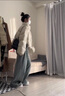 CTOX2025年新款冬季棉服女短款棉襖韓系學生棉衣外套小個子面包服 米白色 M 110-130斤 曬單實拍圖