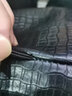PLOVER真皮胸包男時(shí)尚韓版潮大容量單肩包休閑男士斜挎包鱷魚(yú)紋頭層牛皮 黑色 曬單實(shí)拍圖