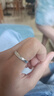 古耐S999足銀情侶戒指一對男女士結婚求婚對戒子情侶禮物一對實用銀飾 海誓山盟情侶戒指一對 曬單實拍圖