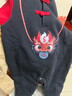 戴維貝拉（DAVE＆BELLA）新生兒衣服中國風(fēng)加絨男寶寶爬服哈衣冬季新年嬰兒連體衣小童睡衣 藏青色【現貨】 80cm （建議身高73-80cm） 曬單實(shí)拍圖