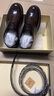 VOLO犀?！娟惸榴Y同款】商務(wù)正裝皮鞋男新款增高厚底結婚新郎鞋 棕色套腳（內增高6CM） 四季款 41 曬單實(shí)拍圖