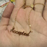 RHM私人定制名字彩金項鏈女字母吊墜定做刻字鎖骨鏈情人節禮物送女友 定制K彩金名字項鏈 曬單實(shí)拍圖