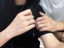 周百福 S925銀情侶戒指一對(duì)男女對(duì)戒子送女友生日七夕情人節(jié)禮物送女友 桔梗情侶對(duì)戒【8倉(cāng)發(fā)貨-極速送達(dá)】生日禮物送女友 曬單實(shí)拍圖