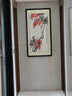 歐藍盾玄關(guān)裝飾畫(huà)花鳥(niǎo)畫(huà)紫氣東來(lái)手繪國畫(huà)臥室紫藤花掛畫(huà)走廊過(guò)道壁畫(huà) 沙比利實(shí)木框-圓角棕色 裝框65*125 曬單實(shí)拍圖