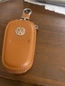 2018款一汽CC鑰匙包 老款邁騰B6殼B7汽車(chē)插入式智能皮套女扣 升級版-大眾標-棕色 曬單實(shí)拍圖