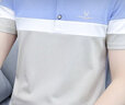 真維斯（JEANSWEST）短袖t恤男2025夏季新款男士polo翻領(lǐng)冰絲T恤潮流帶領(lǐng)半袖上衣服 A2-18-285藍色 L 曬單實拍圖