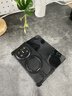派凡適用于華為matex6手機殼金屬無邊框x5典藏版折疊屏保護套磁吸帶支架半包外殼X3超薄防摔支點殼新款 黑色【x6/x6典藏版通用-帶旋轉(zhuǎn)磁吸支架】 曬單實拍圖