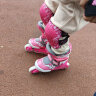 米高轮滑护具儿童溜冰鞋滑板车护具头盔包全套装K8-S头盔 粉色小码 实拍图