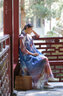 浮云堂「浮云堂.雅」星夜.中式復(fù)古真絲桑蠶絲連衣裙女25夏款國風(fēng)中長裙 海藍(lán) M 曬單實(shí)拍圖
