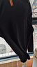 真維斯（JEANSWEST）德絨打底衫女裝秋冬季長袖t恤上衣服加絨保暖加厚內(nèi)搭半高領秋衣 黑色 小毛絨熊棕_K_左領角 L 曬單實拍圖