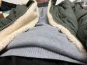 GENIOLAMODE棉服男士冬季加絨加厚保暖防寒立領外套男生冬天棉襖 棕綠 XL 曬單實拍圖