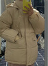 妙奕嘉棉服女秋冬季2024新款女裝外套棉衣棉襖羽絨棉服女士短款高級時(shí)尚 韓版寬松連帽棉服【米色】 M 【建議110-130斤內】 曬單實(shí)拍圖