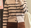 森馬（Semir）森柔|針織開(kāi)衫女冬季短款絞花肌理圓領(lǐng)毛衫打底上衣101724106001 曬單實(shí)拍圖