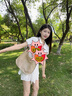 鉑吶苓草編包包女2024七夕潮時(shí)尚復古托特包草編包磁扣大容量單肩包 手工編織包包【米白】 曬單實(shí)拍圖