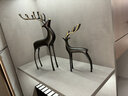 阿姆羅生財有鹿全銅擺件  家居客廳玄關(guān)酒柜裝飾品 辦公室桌面工藝品 青古拉絲全銅《生財有鹿》一對 曬單實(shí)拍圖