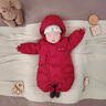 湯尼倍兒嬰兒連體羽絨服白鴨絨冬季外出寶寶新年紅色哈衣幼兒保暖連體衣 暗紅【云朵】 73cm 曬單實(shí)拍圖