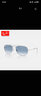 雷朋（RayBan）太陽(yáng)鏡時(shí)尚眼鏡復古男女款雙梁墨鏡0RB3735可定制禮物 003/3F銀色鏡框藍色漸變鏡片 尺寸57 曬單實(shí)拍圖