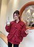 莫代爾工裝外套女2025春秋冬季新款夾棉加厚沖鋒上衣初高中學(xué)生寬松夾克 黑色-夾棉 加厚 M 95-110斤 曬單實拍圖