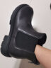 百丽柔软法式切尔西靴女商场同款羊皮通勤短靴加绒A2V1DDD3 黑色-单里 38 实拍图