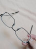 万新（WAN XIN） 近视眼镜防蓝光辐射非球面现片配眼镜框男女0-1500度配成品眼镜 钛+金属-全框-50012C1-黑色 1.67多屏防蓝光镜片（近视特薄） 实拍图