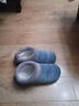 美瑞家秋冬季居家用男女情侶毛棉拖鞋包跟保暖加厚底防滑帶跟月子帶后跟 藍灰 42/43(適合39-40腳) 曬單實(shí)拍圖