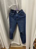 OVV秋冬熱賣(mài)女裝意大利進(jìn)口棉質(zhì)面料高腰修身錐形牛仔褲 藏青（凈色）A5 24 曬單實(shí)拍圖