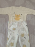 舒貝怡兒童睡衣純棉寶寶內(nèi)衣套裝新春款家居服嬰兒衣服秋衣秋褲黃100CM 曬單實拍圖