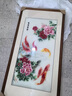 奈維斯汀  NAVSTIN純手工刺繡蘇繡九魚(yú)圖掛畫(huà)富貴有余牡丹錦鯉蘇州刺繡裝飾畫(huà)喬遷禮 富貴有余 裝框65*125CM 送貨上門(mén)包安裝 曬單實(shí)拍圖