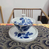尚品邦 純手繪柿子復古青三才蓋碗茶杯家用單個(gè)陶瓷泡茶碗功夫茶具 純手繪柿子-斗笠蓋碗+壺承 曬單實(shí)拍圖