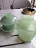 琯玉汝青玉瓷茶具套裝家用辦公室高檔琉璃蓋碗公道杯茶杯泡茶壺禮盒裝 9件套(潤玉)汝青玉瓷茶具 曬單實(shí)拍圖