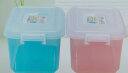 茶花收纳箱小号透明整理箱塑料储物箱手提带盖零食化妆品首饰收纳盒 混色(8.5L)2只 实拍图