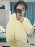 Jret2025年秋冬新款慵懶風(fēng)外穿寬松套頭百搭針織衫女打底V領(lǐng)毛衣女 淺黃 L [建議100-110斤] 曬單實拍圖