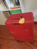 卡拉羊芝士箱防刮纯PC行李箱24英寸大容量女拉杆箱男旅行箱8109波尔多红 实拍图