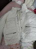 巴魯特（Brloote）時(shí)尚面包服男時(shí)尚挺闊白色簡(jiǎn)約保暖羽絨服秋冬 白色 170/92A 曬單實(shí)拍圖