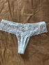 歐美性感少女火辣內褲女蕾絲花邊低腰丁字褲健身舒適三角無(wú)痕T褲 紅色(1條裝) L碼(105-120) 曬單實(shí)拍圖